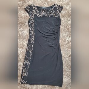 Black & Nude Lace Dress